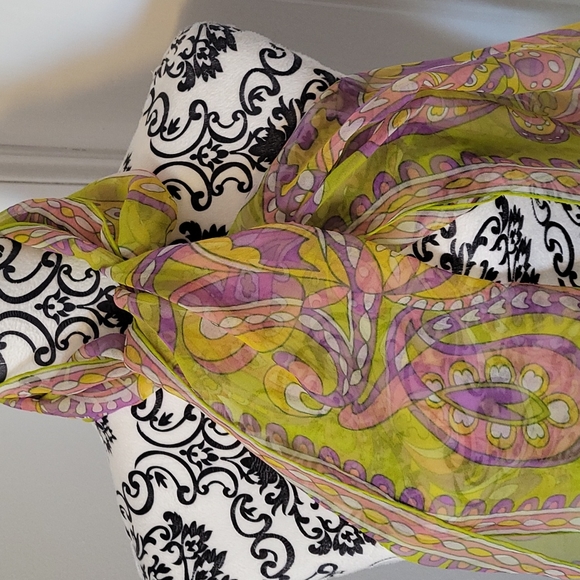 Burmel scarf silk blend vintage hand rolled - Picture 3 of 11